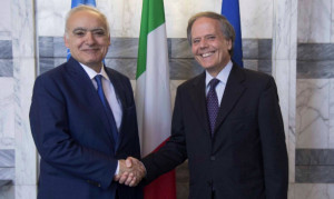 Ghassan Salamé in visita alla Farnesina