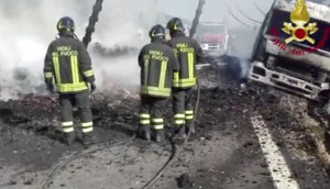 Incidente sull'A1 tra Orvieto e Fabro: due morti carbonizzati