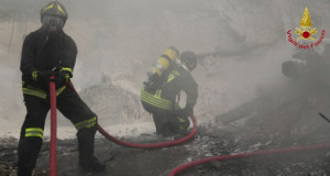 I Vigili del Fuoco portano in salvo 400 capi di bestiame