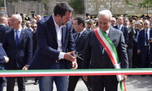 Salvini ha inaugurato il commissariato di Corleone