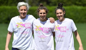 Le calciatrici della Nazionale femminile sostengono la Race For The Cure